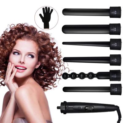 China 60s Heat Up SKERTS 6 IN 1 Interchangeable Professional Combination Instant Heat Up Hair Curler Curling Iron for sale