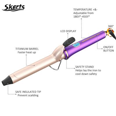 China Tourmaline SKERTS Magic Wand Curler Barrel Hair Curler Ceramic Deep Wavy Curling Iron Professional High Quality Ceramic Wave Hair Curler Manufacturer for sale