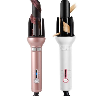 China Top Selling Electric Automatic Hair Curler Best Easy Ceramic Curling Iron Maker 30s Heat Instant Ceramic Wand Wave Rotating Automatic Hair Curler for sale