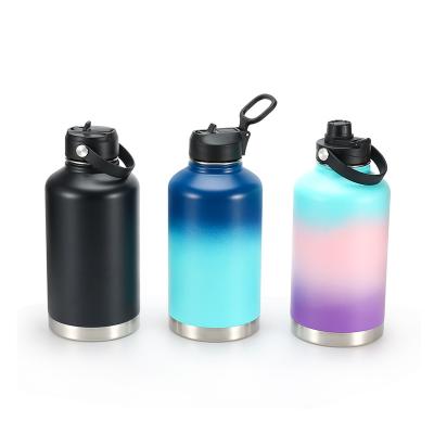 China PORTABLE Double Hot And Cold Drink Half Gallon Vacuum Insulated Thermos Reusable Wide Mouth Vacuum Flask With Handle Rope for sale