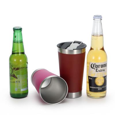 China Sustainable Wholesale Wide Mouth 500ml Stainless Steel Vacuum Insulated Beer Tumbler With Lid And Opener for sale