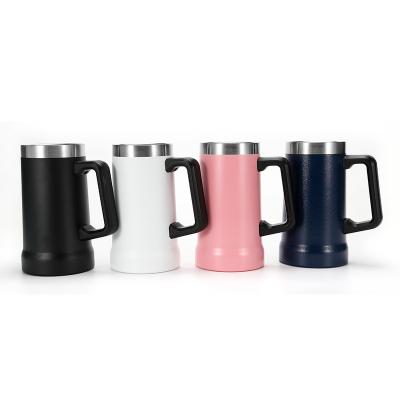 China Sustainable Hot Selling Wide Mouth Large Capacity Beer Coffee Water Tumbler With Handle for sale