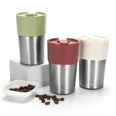 China New Wholesale 300ml Sustainable Stainless Steel Coffee Travel Insulated Mug With Lid for sale