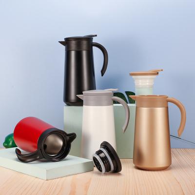 China 800ml Coffee Viable Carafe Double Walled Thermos Pot Stainless Steel Thermos Pot Beverage Dispenser Keeping Hot/Cold for sale