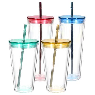 China Hot Sale Plastic Water Bottle Bpa Free Drinking Plastic Water Bottle Eco-friendly Sustainable With Straw for sale