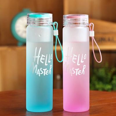 China 17oz USA Warehouse Portable Mixed Color White Sublimation Frosted Glass Water Bottle for sale