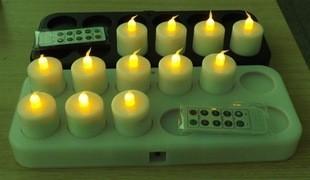 China Customized yellow wireless induction LED candles rechargeable OF ABS plastic for sale