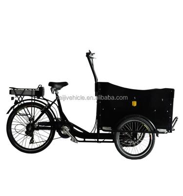 China Passenger CE best price holland bakfiets 3 wheel pedal motorcycle / tricycle for cargo bike for sale