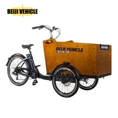 China Danish Electric Bike Two Seats Cafe Trike Family Passenger Style Adult Tricycle for sale