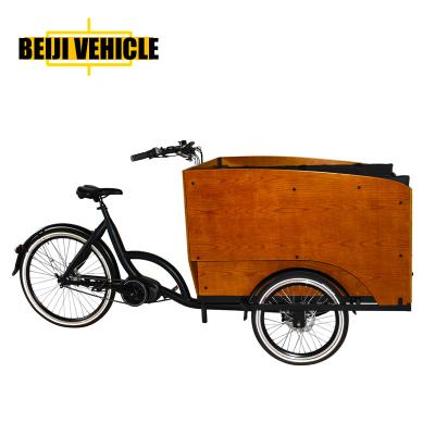 China Passenger Electric Bike With Wooden Box Strong Cargo Bike For Family Use for sale