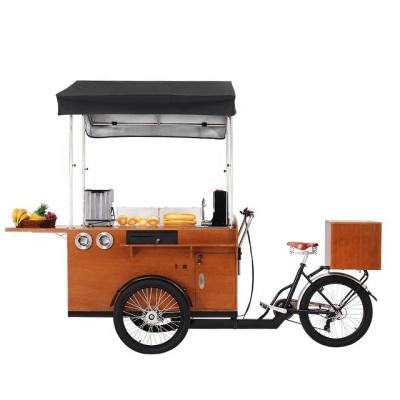 China Cargo CE Approved Large Outdoor Used Coffee Vending Push Cart With Stainless Steel for sale