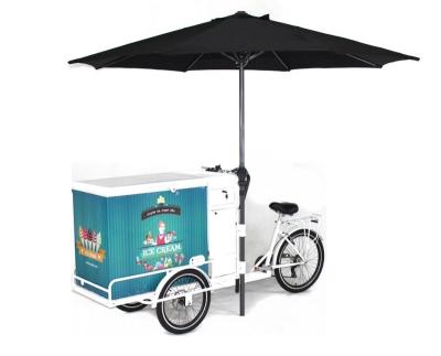 China Simple mobile electric freezer tricycle for clod drinks and ice cream tariler for sale