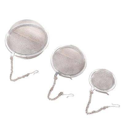 China Custom Lid Mesh Reusable Shape Infuser Tea Stainless Steel 304SS 5cm Ball Strainer Viable Charm for sale