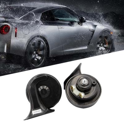 China Wholesale Customized ABS/Iron Black 12v 24V Big Snail Speaker Loud Loud Car Horn for sale