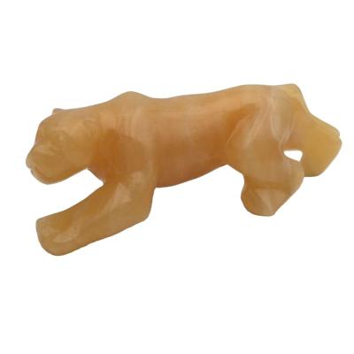 China China Wholesale Natural Collection Crystal Carving Geode Leopard Figurines Crafts Home Decoration for sale