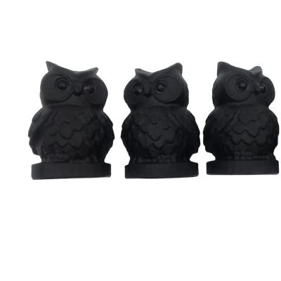 China China Fashion Cute Owl Image Design Obsidian Owl Fashion Healing Decorative Ornament Obsidian Owl for sale