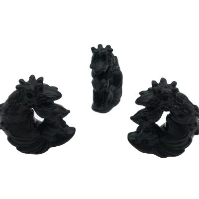 China Fashion Healing Obsidian Fox Ornaments China Latest Design Decorative Obsidian Fox Ornaments for sale