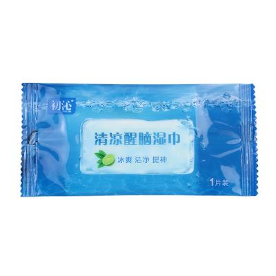 China Customization Soft Single Pack Nonwoven Fabric Disposable Antibacterial Hand Cleansing Wet Cloth for sale