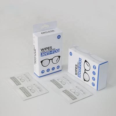 China Factory Logo Glasses Cleaning Custom Antifog Quick Dry One Piece Wet Cloths for sale