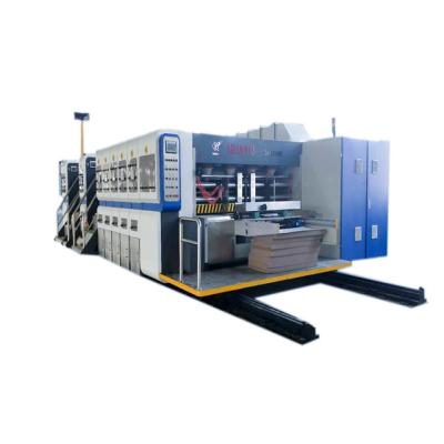 China Hotel HS Series Computer HD Five Full Color Glazing Drying Printing Slotting Die Cutting Machine for sale