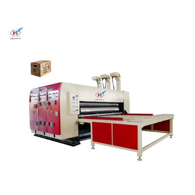 China Hotels 2 color automatic cardboard box making machine aolor 4 pizza box making machine printer for sale