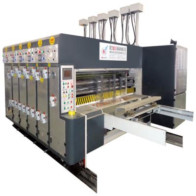 China Hotels HAUYU-C Automatic Flexo 4 Color Printing Slotting Rotary Die Cutting Machine for sale