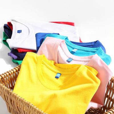 China High Quality Breathable Anti-wrinkle 180g Plain T-shirt Customized Logo Printed T-shirts Unisex 100% Cotton T-shirts for sale