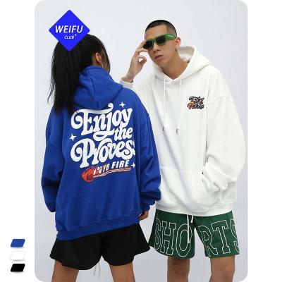 China Anti-pilling WF| Wholesale Loose Hoodies Oversized Men's Pullover Hoodies Sweatshirts Foam Printing Heavyweight Hoodies Unisex for sale