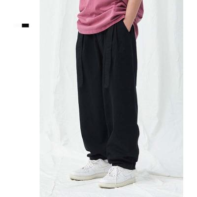 China Anti-Wrinkle 2022 New High Quality Basic Black Loose Casual Pants Skateboard Hip Hop Pants Cotton Pants Men's Trend for sale