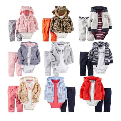 China Baby Clothing Set Boys Romper Long Pants Anti-Shrink Hoodie 3Pieces Fit Infant Outfits for sale