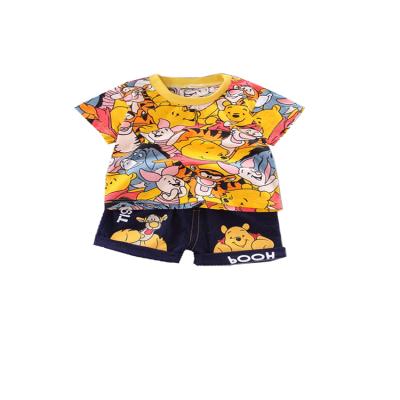 China Comfotable All Over Print Cartoon Camouflage Short Sleeves Boys Outfits T-shirt Kids Clothes Boys for sale