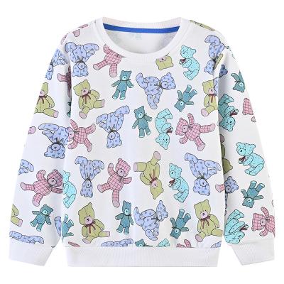 China Anti-Shrink Cartoon Printed O-Neck Sportswear Baby Toddler Kids Cotton Sweatshirt Children Hoodies for sale