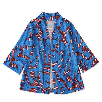 China New Summer Sustainable Design African PRINT Touch Up Kids Cardigan Coats For Little Girls for sale