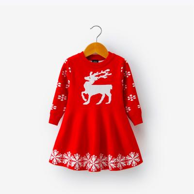 China the latest Anti-wrinkle fashion dresses girls boutique clothing fall and winter Christmas kid dress for sale