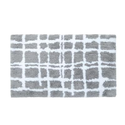 China Durable Jacquard Two Tone Machine Tufted Bath Mat And Covers Bathroom Door Mat for sale