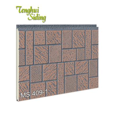 China 385 mm Fire Resistant Decorative Prefab Houses Sandwich Insulated Panel For Wall Price Construction Building Materials for sale