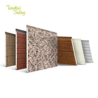 China 385 Mm To Tenghui Decorative Exterior Building Material Structural Sandwich Wall Panels Polyurethane for sale