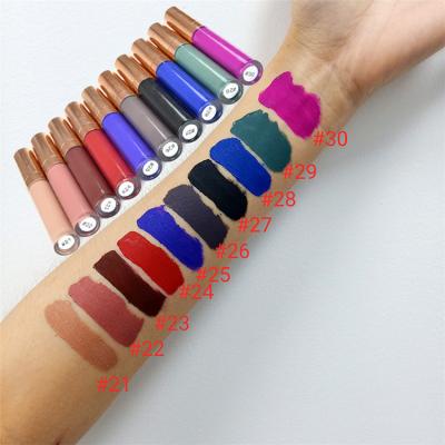 China Omso Waterproof Hotsale 40 Colors Vegan 8ml Creamy Nude Waterproof Matte Lipgloss Liquid Lipstick Custom Private Label for sale