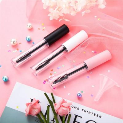 China cosmetics & OEM Packaging White Empty Eyelash Brush White Rose Black Magic Wand Cosmetic Mascara Tube With Custom Logo for sale