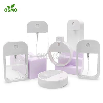 China Personal Care Osmo Portable Cell Phone Shaped 45ml 50ml Fine Mist Spray Bottles With Multi-colors Silicone Cover And Key Chain for sale