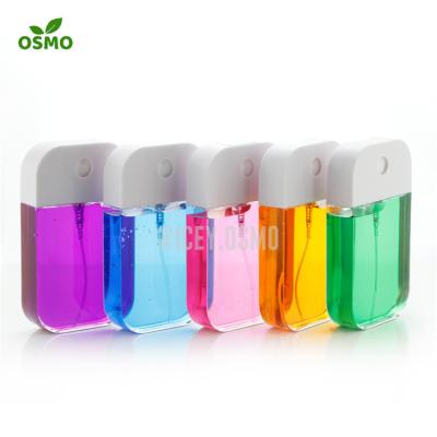 China Personal Care Osmo 45/50ml Mobile Phone Shape Pocket Credit Card Fine Mist Spray Refillable Bottle With Key Chain For Perfume/Hand Sanitizer for sale