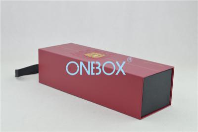 China Alcohol Wine Storage Boxes Cardboard Biodegradable Emboss Logo for sale