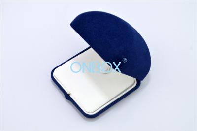 China Latest Design Luxury Packaging Boxes With Blue Navy Blue Suede , No MOQ Required for sale