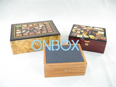 China Luxury Gifts Packaging Painted Wooden Boxes For Cigar , Watch , Jewellry for sale