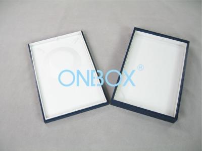 China Paper Blue Jewelry Display Stands Boxes Personalized For Necklace for sale