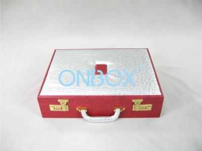 China Leather Window Jewelry Display Stands Jewelry Carry Case Customized for sale