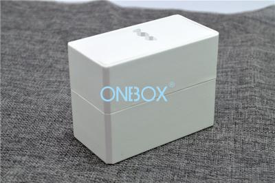 China White Paper Velvet Mechanical Watch Box With Hot stamping Logo for sale