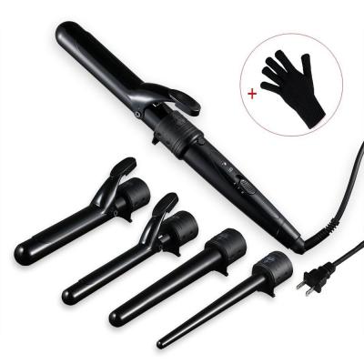 China USA Hair Curler Tourmaline Ceramic Coating 5 Barrels Temperature Control With Dual Voltage 1.25 Inch Curling Iron for sale