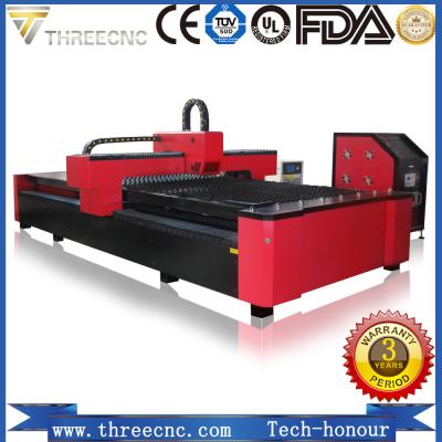 China Stainless steel fiber laser cutting machine without cover /Fibra de acero inoxidable de la maquin. TL1530-1000W THREECNC for sale