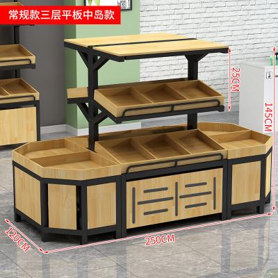 China 5 Layer Supermarket Single-double Sided Fruit and Vegetable Shelf Single Side Display Stand Tables Display for Vegetables and Fruit Gondola for sale